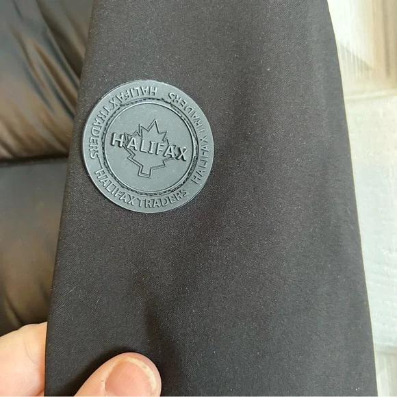 Halifax Traders Women's Black Down Putter Coat with nylon sleeves size Large - Picture 4 of 9